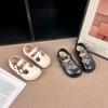 2026 Girls' Retro T-Strap Mary Jane Leather Shoes with Soft Non-Slip Sole - British Style Princess Performance Footwear.