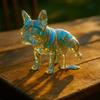 Middle Finger Bulldog Statue Resin Flip-off French Bulldog with Sunglasses Peeing Bulldog