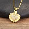 Nidin Hot Sale Romantic Sacred Heart Pendant Necklace For Female Male Irregular Geometric Shiny Crystal Zircon Fine Jewelry Gift