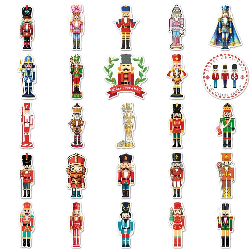50PCS Nutcracker Graffiti Stickers Cute Playful Cartoon Fashion DIY Guitar Phone Laptop Suitcase Water Cup Skateboard Decals