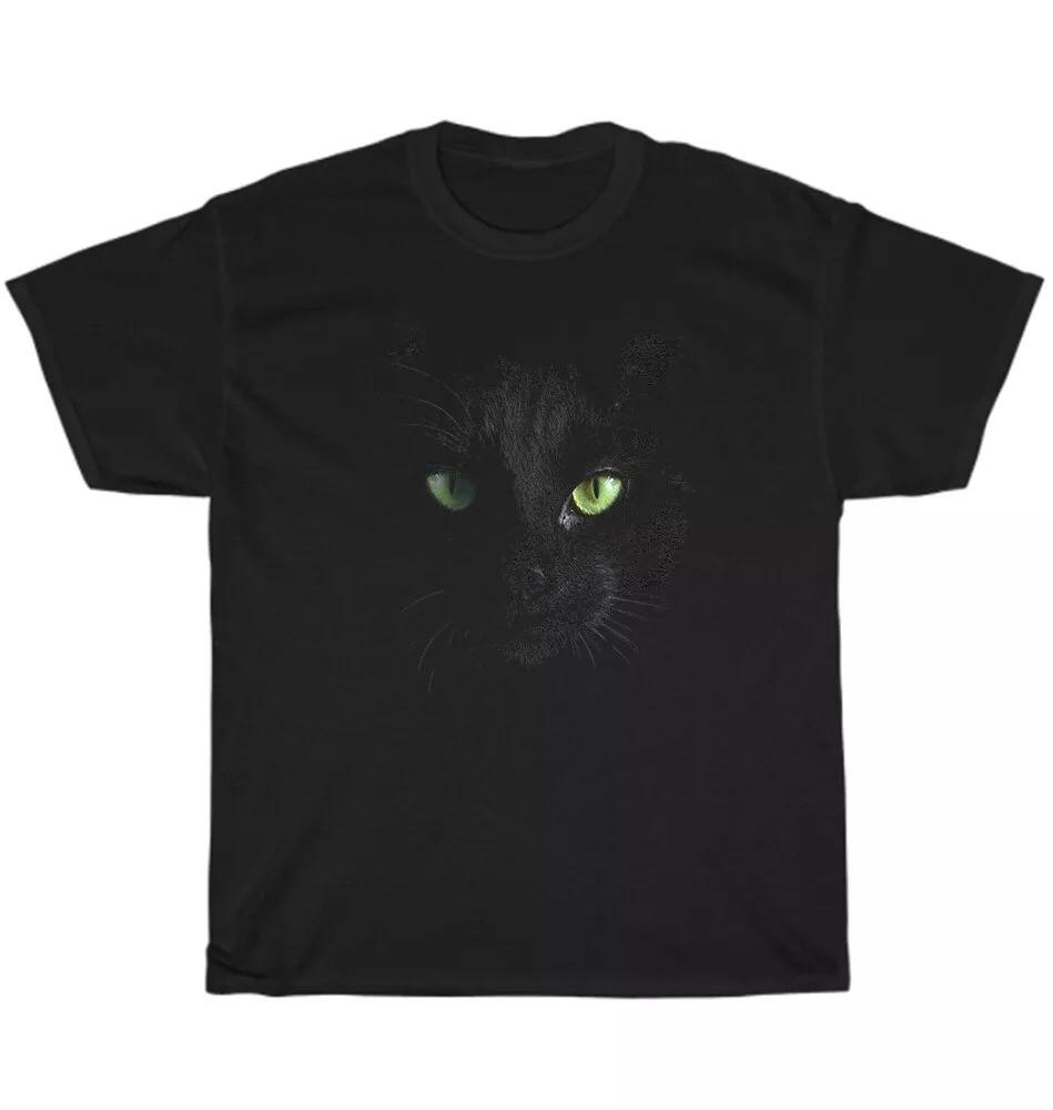 2025/Black Cat Face Kitten Pet Animal Lover Owner T-Shirt Unisex Funny Tee Gift S разноцветный