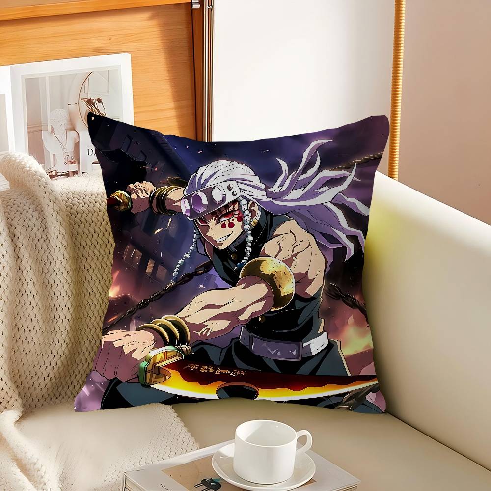 Tengen Uzui Stitch Lucky Dragon Pillow Cover Sofa Cushion Cover Home Room Decoration Children Gift