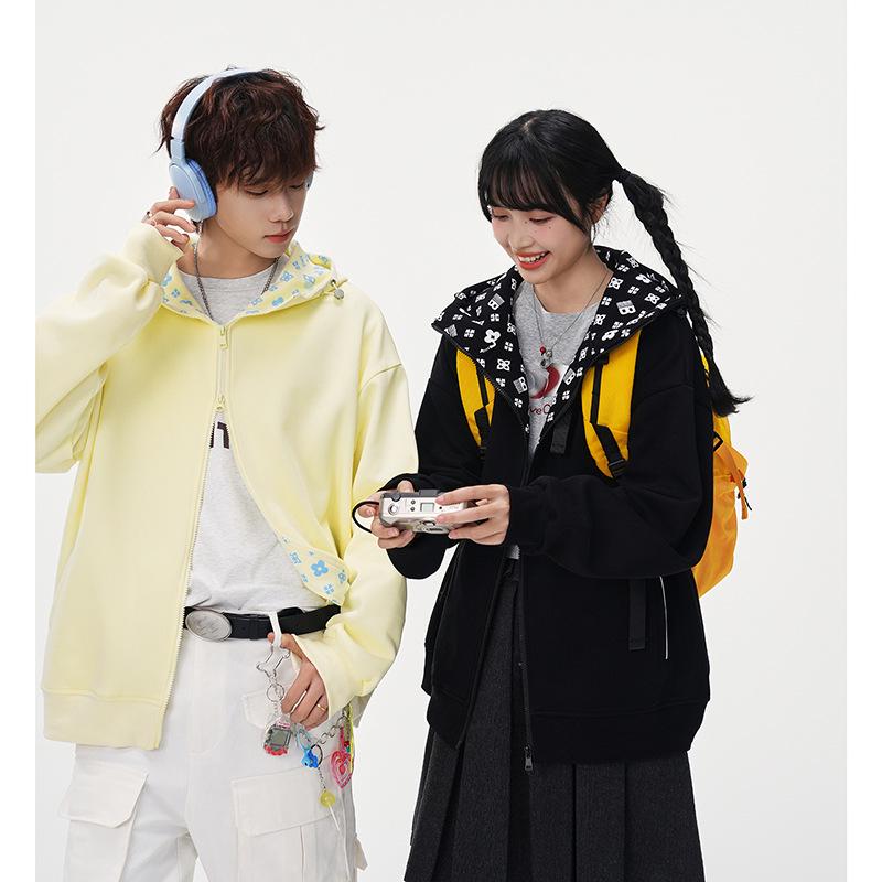Spring & Autumn Unisex Hooded Cardigan: Trendy Mountain Style, Lightweight, Multi-color Options, Available for Group Purchase & Custom Printing.