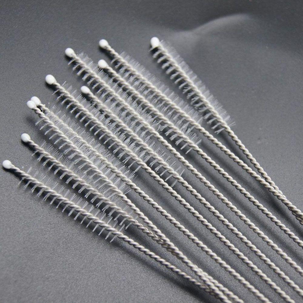 New Brand Cleaning Brush 10pcs Nylon Drinking Stainless Steel Glass Pipe Straw Cleaners