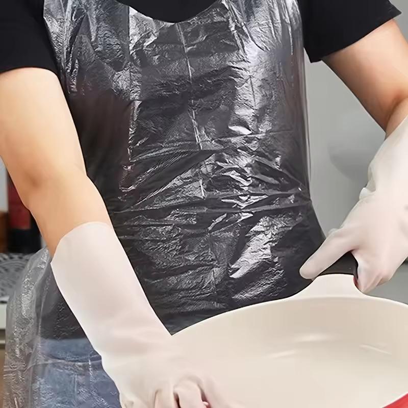 Disposable Apron Clear Plastic Apron Painting Party Kitchen Cooking Housework Picnic DIY Craft Household Cleaning Tools