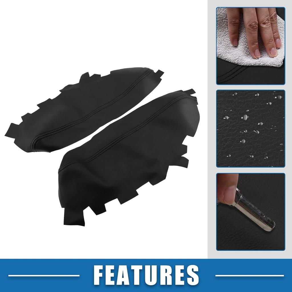 Auto Vordertürverkleidung Armlehnenabdeckung Innenraumtürleisten für Toyota Avalon 2013-2018 Schwarz 1 Paar