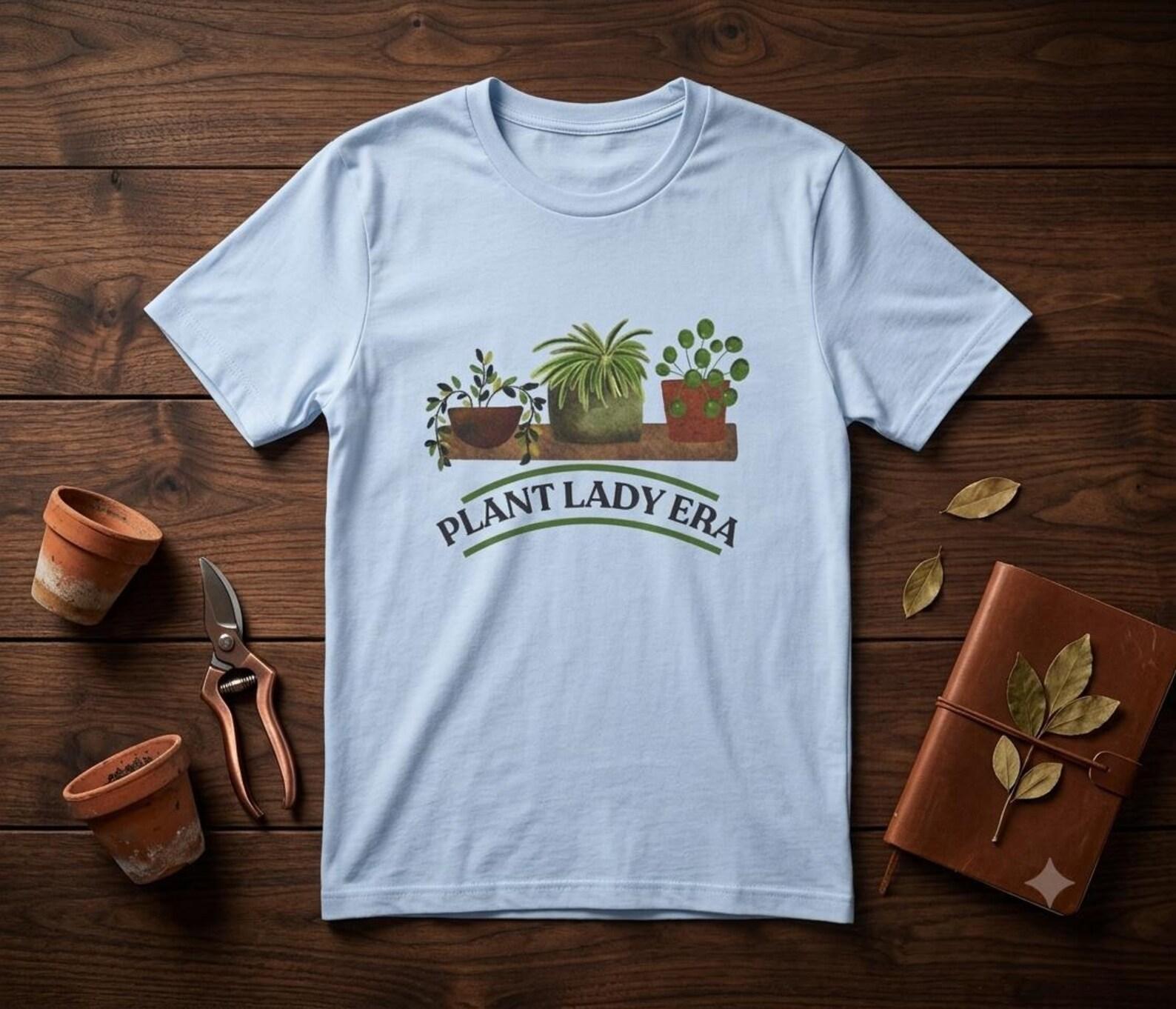 Plant Lady Shirt, Plant Lady Era Tee, Botanical T-Shirt, Plant Mom Gift, Gardening Shirt, Houseplant Graphic Tee S