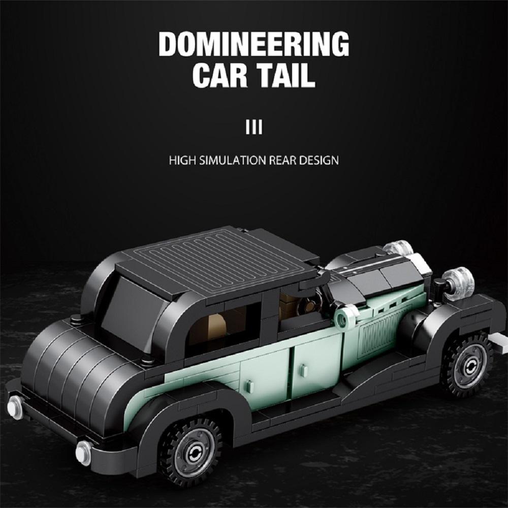 8 Litre Classic Antique Model Car Building Blocks 249 PCS Luxury Racing Car Model Construction Vehicle Toy Gift for Kid Adult