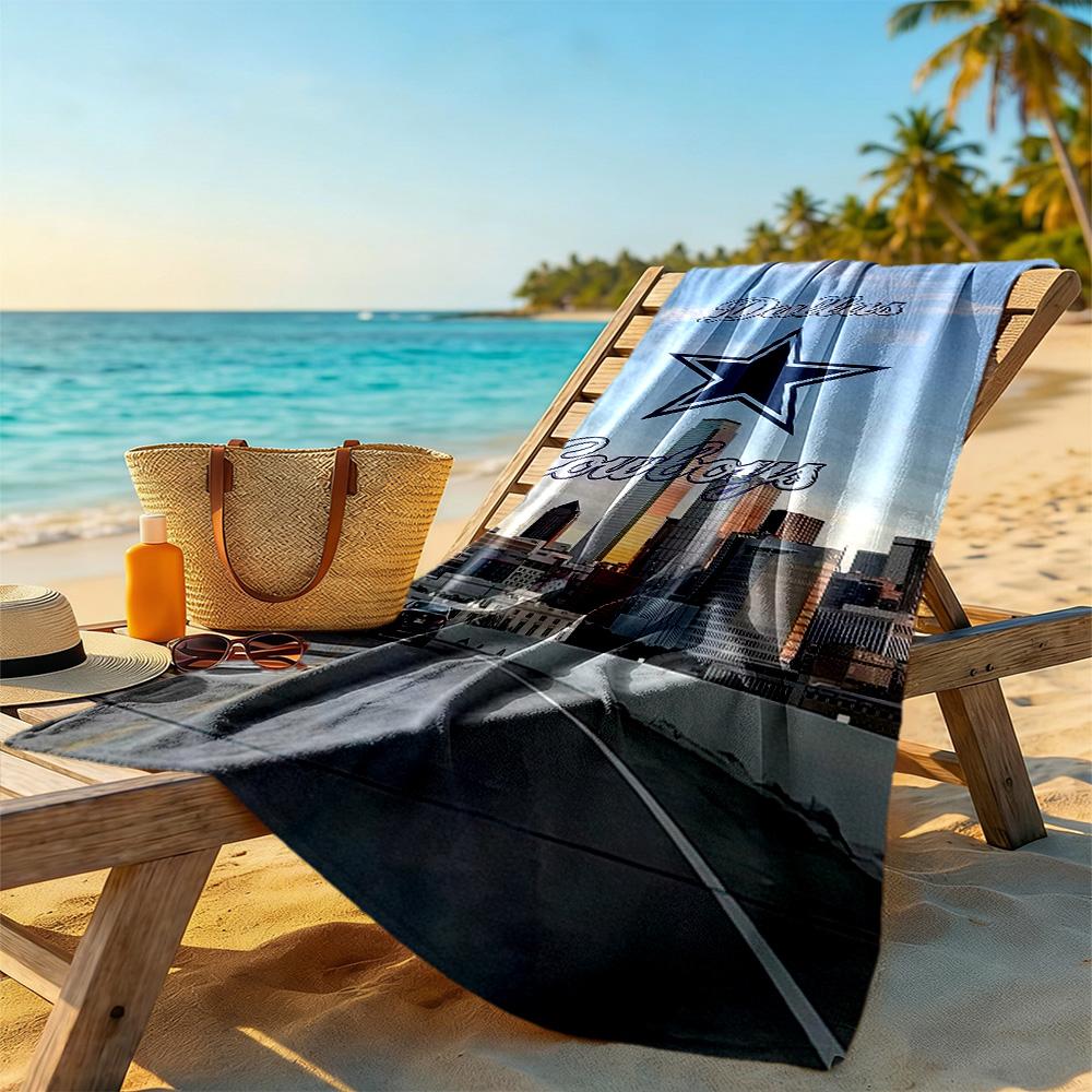 Dallas Beach Towel Soft Durable Quick-Dry Comfortable Lightweight Portable for Swimming,Beach,Camping, Travel, Beach Accessories,Gym