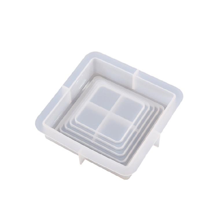 Resin Tray Mold Silicone Coasters Mold for Cup Mat Home Decor Jewelry Box Mold