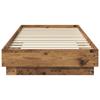 LED Bed Frame in Rustic Wood Look 80 x 200 cm Engineered Wood