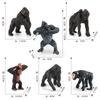 Giocattolo modello zoo in piedi di scimpanzé e gorilla