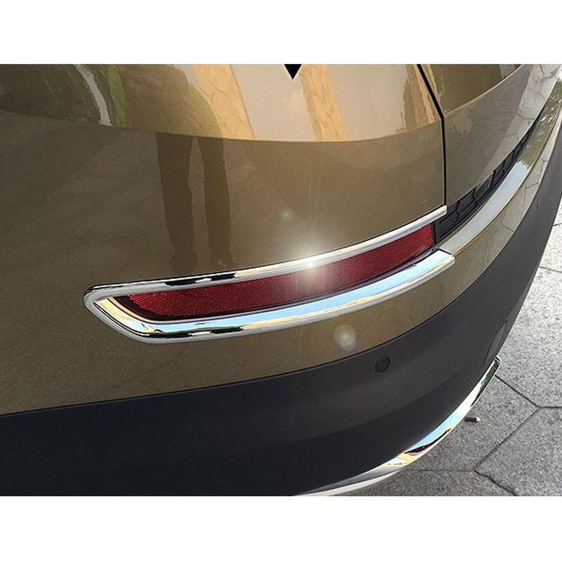 Car Styling Cover Eyebrow ABS Chrome For Skoda Kodiaq 2017 2018 Rear Tail Fog Light Trim Frame Lamp 2PCs
