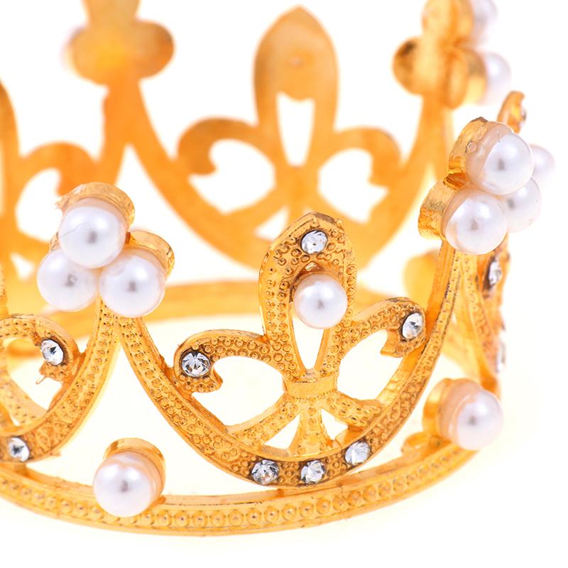 Crown Princess Topper Pearl Hair Ornaments For Wedding Birthday Party