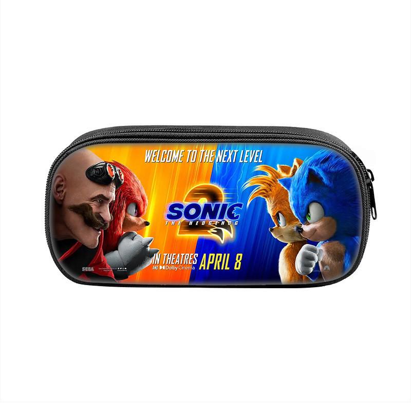 Sonic The Hedgehog Pencil Case With Nylon Material For School Students And Collectors