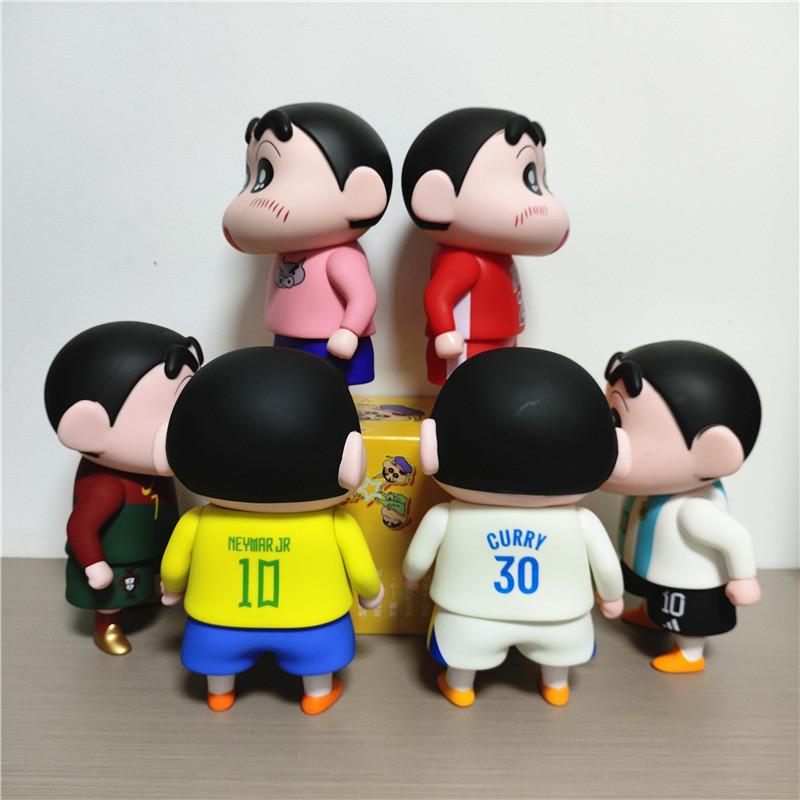 Adorable Pvc Action Figure Crayon Shin-chan Cosplay Soccer Basketball Stars Collectible Toy