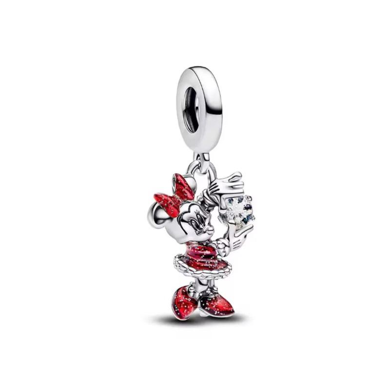 New 925 Silver Heart Bow Dog Palm Turtle Elephant Bead Pendant Charm for DIY Bracelet Jewelry