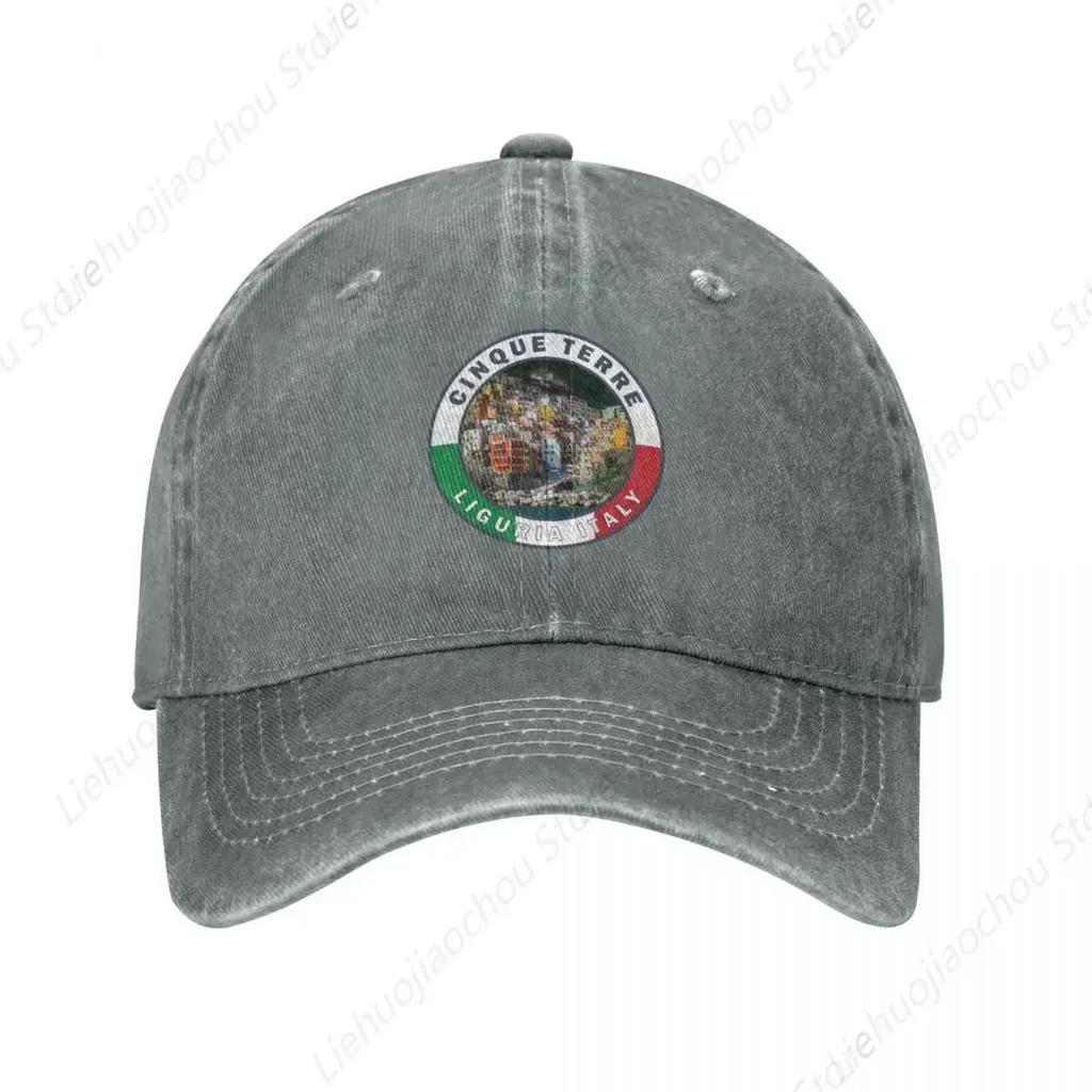 Cinque Terre Italy Liguria Badge Baseball Cap Visor Military Cap Unisex Unisexs Hat WomenS