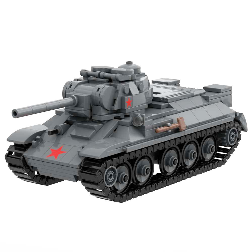T-34 ww2 Tank Winter Camouflage Building Block Toy Soviet Army 1943 Military Bricks Set T34 Compatible with Brands