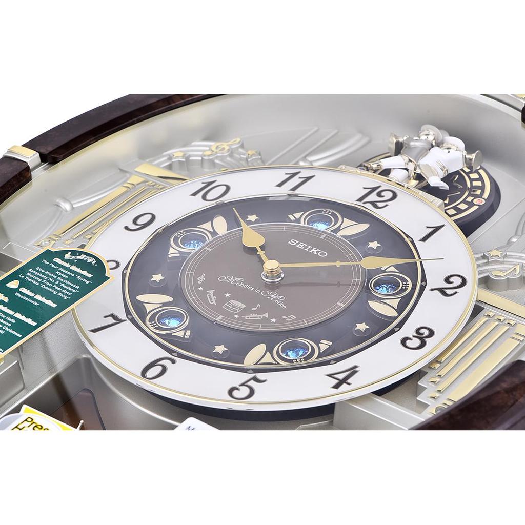 SEIKO Quartz Movement Polyester Plastic Shell Wall Clock Unisex Gold QXM289B