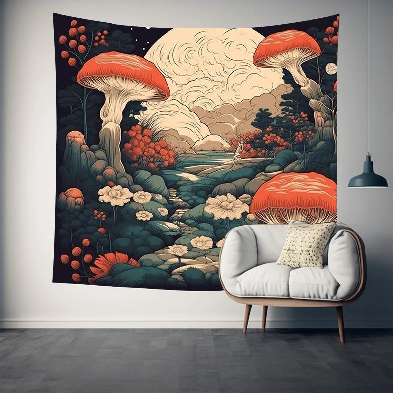 Fantasy Mushroom Decorative Tapestry Home Wall Living Room Office Decorative Tapestry