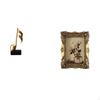 Resin Music Note Sculpture And Ornate Vintage Photo Frame Creative Tabletop Centerpiece for Desk