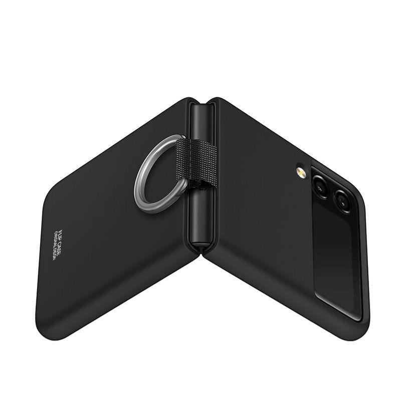 Fashion Skin -Friendly Phone Case For Samsung Galaxy Z Flip 4 Anti -Drop Ultra Thin With Ring Lens And Screen Protection Case