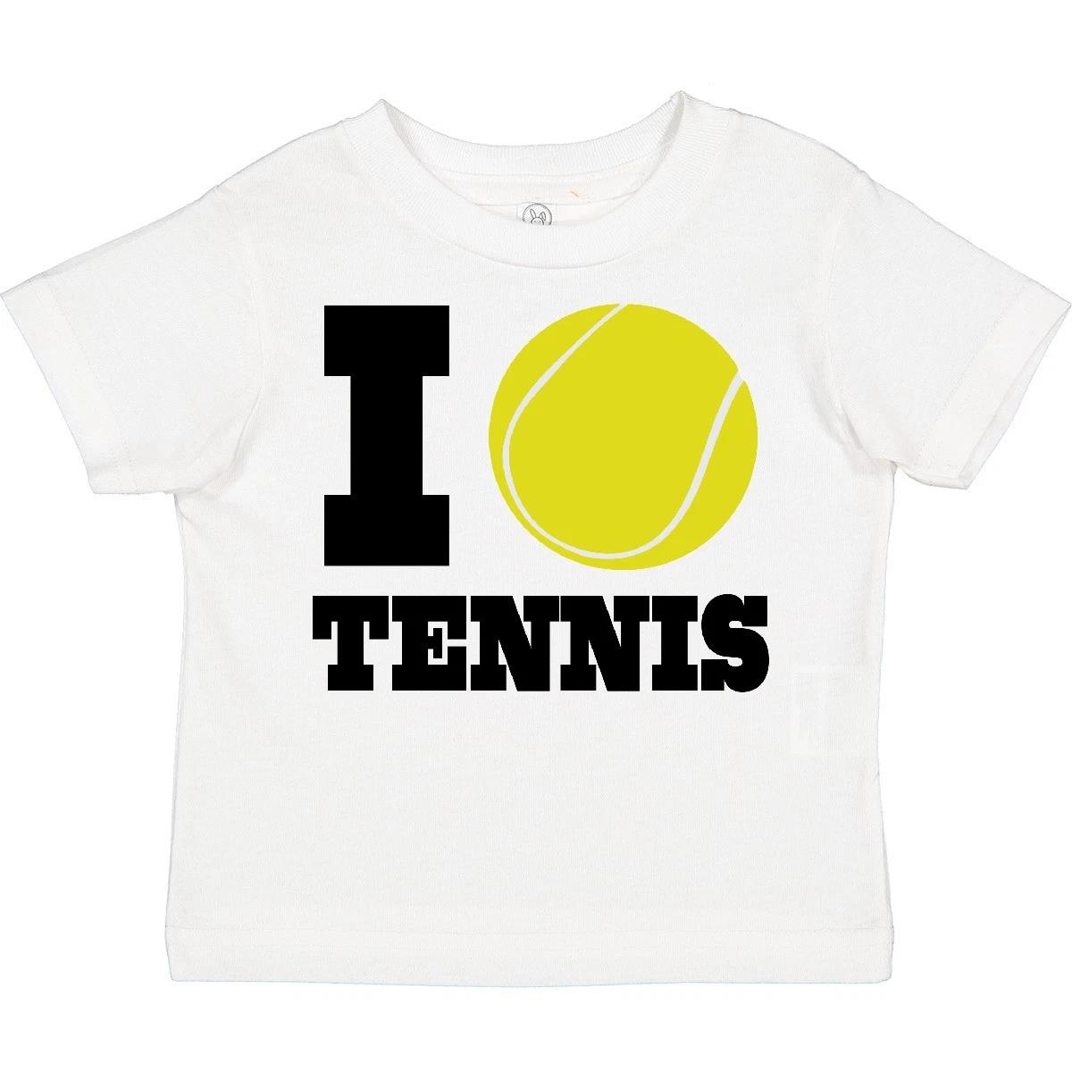 Inktastic Tennis Gift Toddler T-Shirt Sports I Love Heart Ball Team Child Kid 100