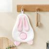 1pc Hand Towel Made of Soft Coral Features a Charming Cartoon Rabbit Design,Is Thick And Absorbent,for Both The Bathroom Kitchen