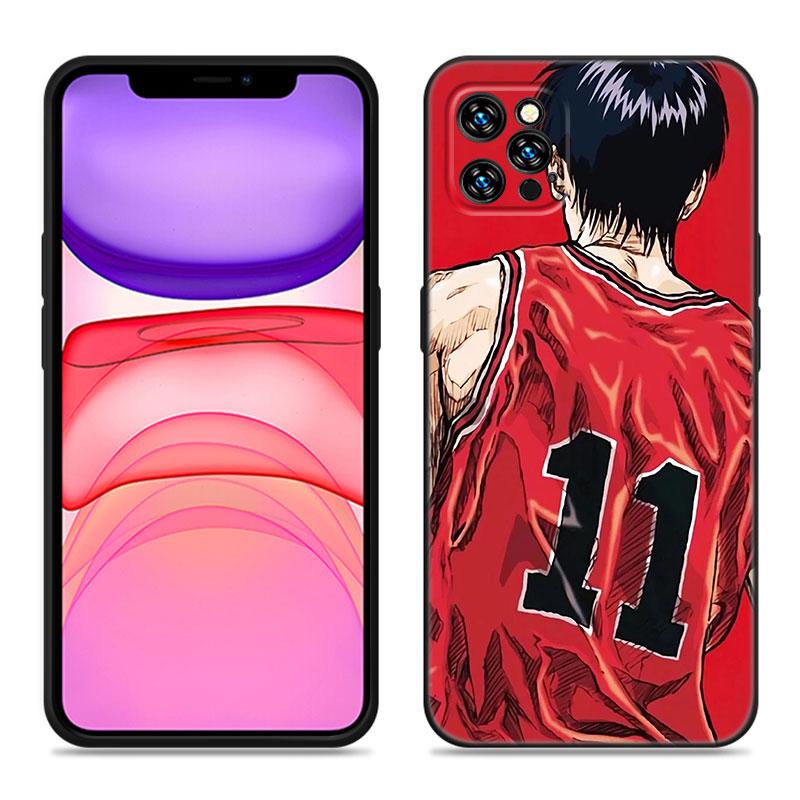 Аниме Slam Dunk Чехол для телефона для Apple iPhone 12 13 Mini 11 14 15 Pro Max 7 8 Plus X XR XS SE 2020 2022 Черный силиконовый чехол iPhone X (XS)