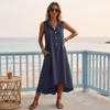 Women's  Casual Loose Linen-Cotton Sleeveless Dress