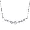 Sparkling Moissanite Diamond Necklace: Gold-Plated 925 Sterling Silver Pendant with Clavicle Chain