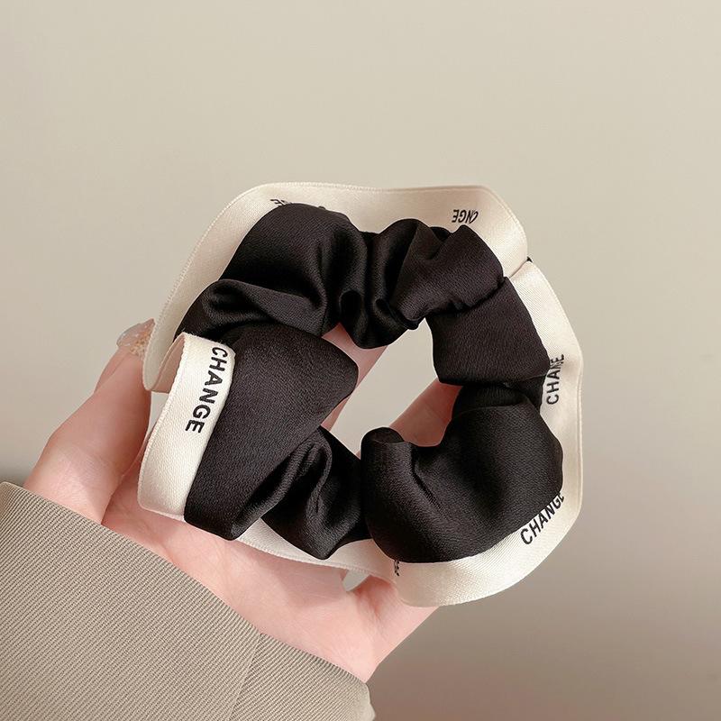 French Style Women Silk Scrunchie high sense Solid Color Hair Bands ladies Sports Dancing Ponytail Holder Hair Accessories Ties