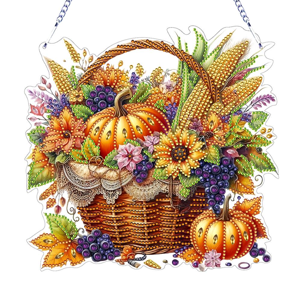 2D Flat DIY Rhinestone Diamond Art Window Pendants Diamond Painting Set Double-sided Printing Home Wall Decoration Crafts