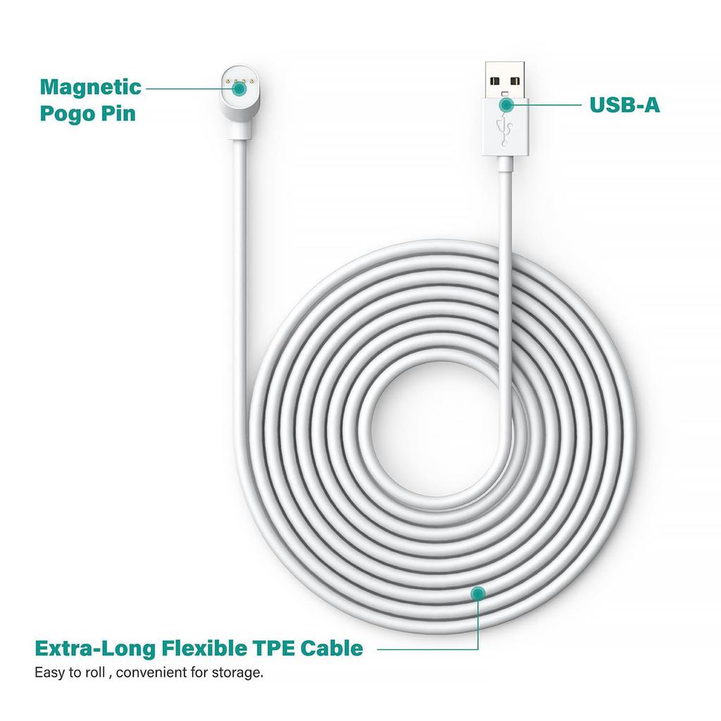 Sturdy USB Charging Cable Designs for NEST Cams Battery Version with Weatherproof Features 5.2m/7.6m/10m Length