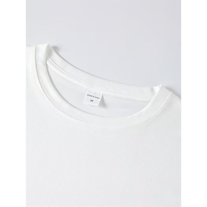 European Size Men's Casual Summer Short Sleeve T-Shirt, Fashionable Minimalist Street Style, European and American Fashion