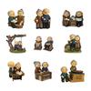 Vintage Elderly Couple Resins Statue Figurine Weddings Valentines Day Gift for Couples and Home Decors Enthusiasts