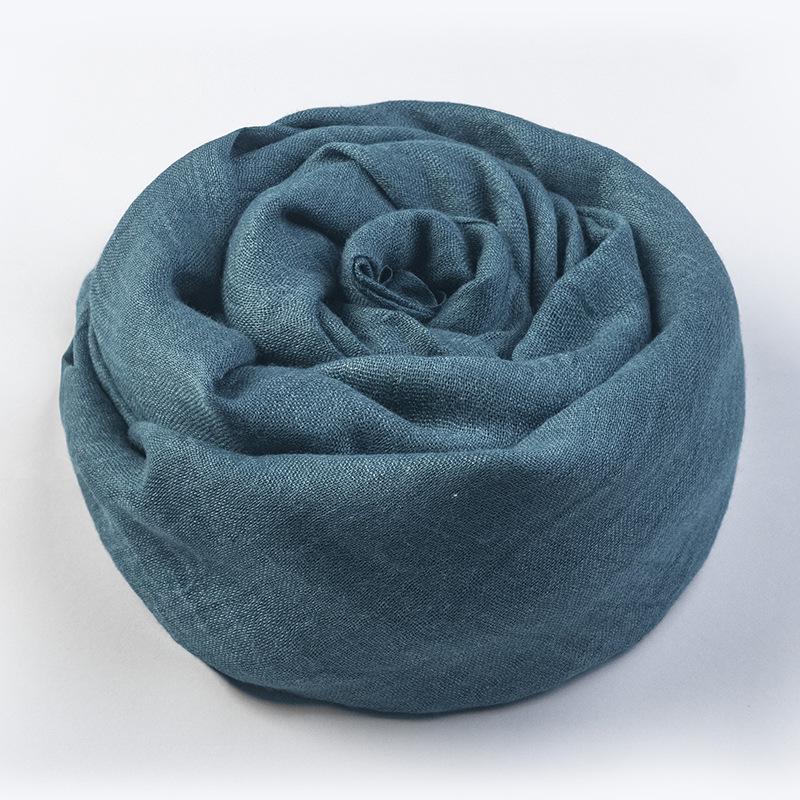 Women's Summer Sun Protection Scarf: Cotton & Linen, Japanese & Korean Style, Medium-Long, Lightweight Shawl