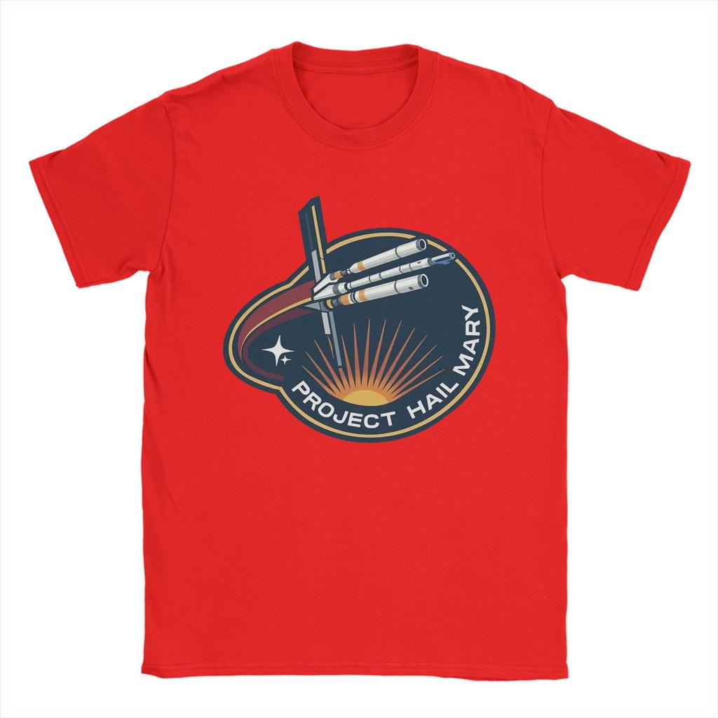 Project Hail Mary Mission Patch T Shirts Mens Cotton Fashion TShirt O Neck Tees Short Sleeve Clothes New Arrival