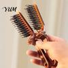 Boar Bristle Brush 1/2/3Pcs Foldable Hair Brush, Men Women Detangling All Types Styling Portable Travel Comb for Frizz Control