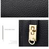 Lychee pattern metal lock small square bag crossbody shoulder bag
