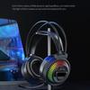 PSH-400 Wired Headphone Luminous Noise Reduction 3.5mm USB HiFi Stereo Gaming Headset with Microphone for Desktop