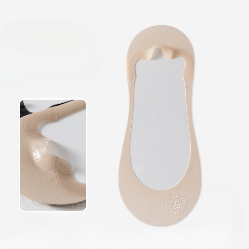 

Женские летние тонкие низкие носки-лодочки из шелка, невидимые силиконовые противоскользящие, с защитой от запаха 1 pair