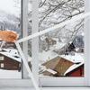 Winter-Winddichter thermischer Innen-Kunststoff-Vorhang, Fenster-Isolierungsset, schneidbare transparente Folie mit Klebebändern, wiederverwendbare Fensterfolie