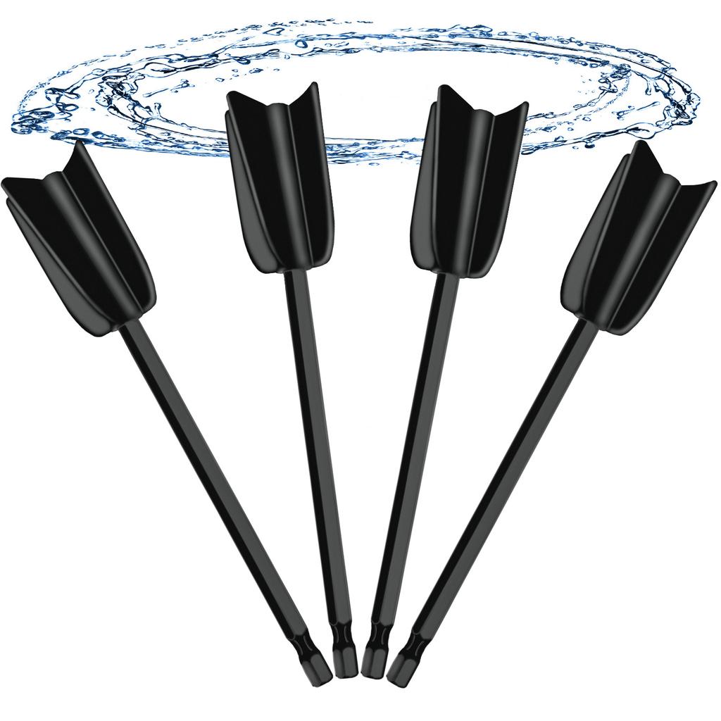2PCS Epoxy Mixing Stick Paint Stirring Rod Putty Cement Paint Mixer Attachment With Drill Chuck For Epoxy Resin Latex Oil Paint