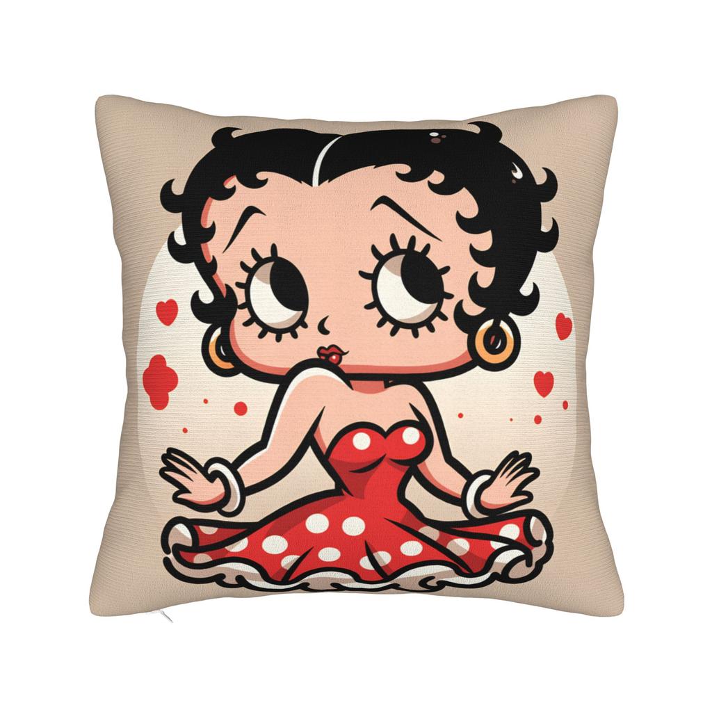 B-Bettys Boops Federa Cuscino Carina Divertente Copricuscino Personalizzato Per Divano Letto Camera da Letto