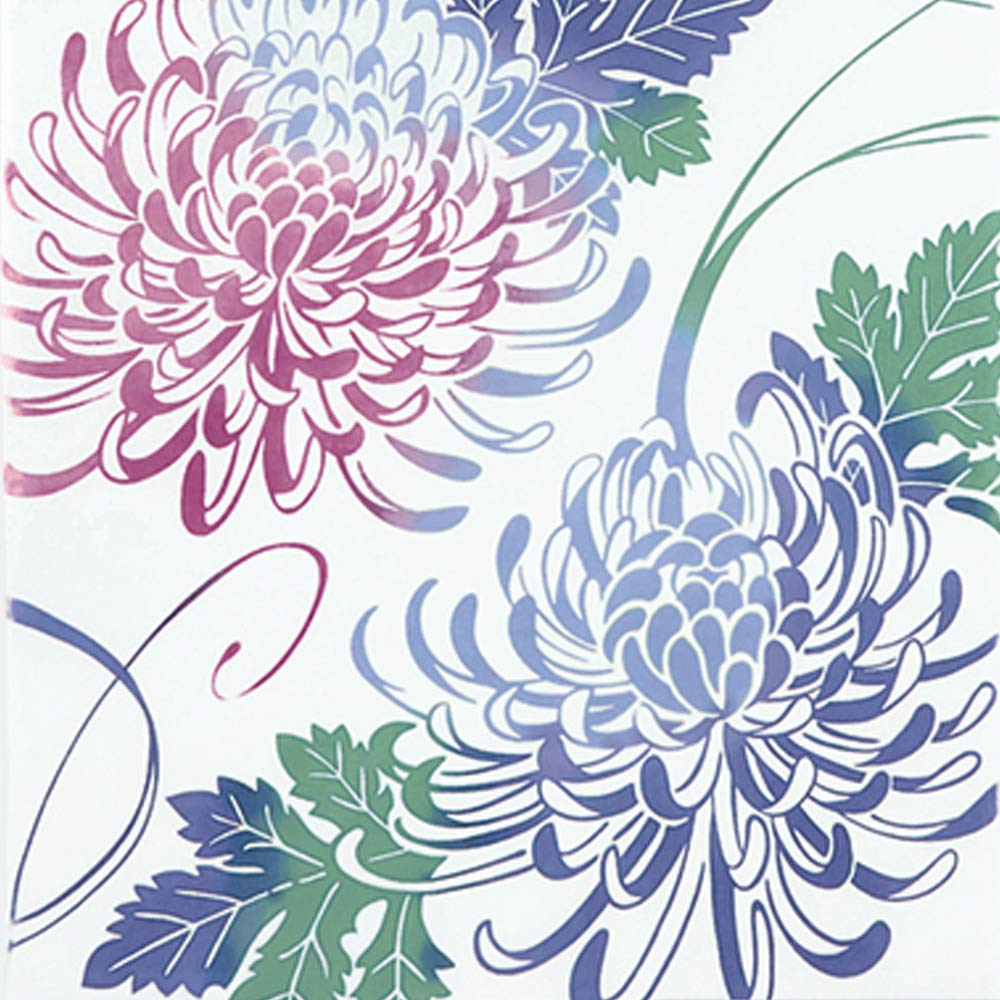 Kenema Tenugui Hand Dancing 34 X 90cm Miyamoto-Towel Japanese-made Chū-sen Towel, Chrysanthemum,