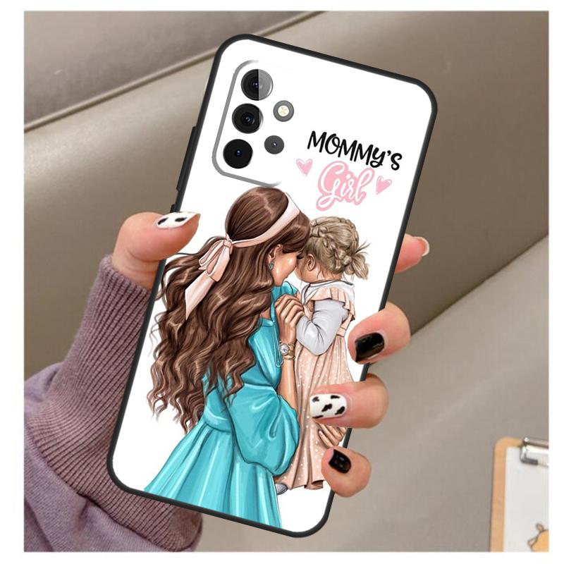 Beautiful Mother Daughter Son Case For Samsung Galaxy A33 A13 A53 A34 A54 A14 A15 A16 A26 A36 A56 A12 A32 A52 A06 A35 A55