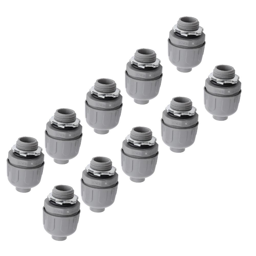 10pcs Nylon Electrical Conduit Fitting Non‑Metallic Conduit Connector Home Electrical Project