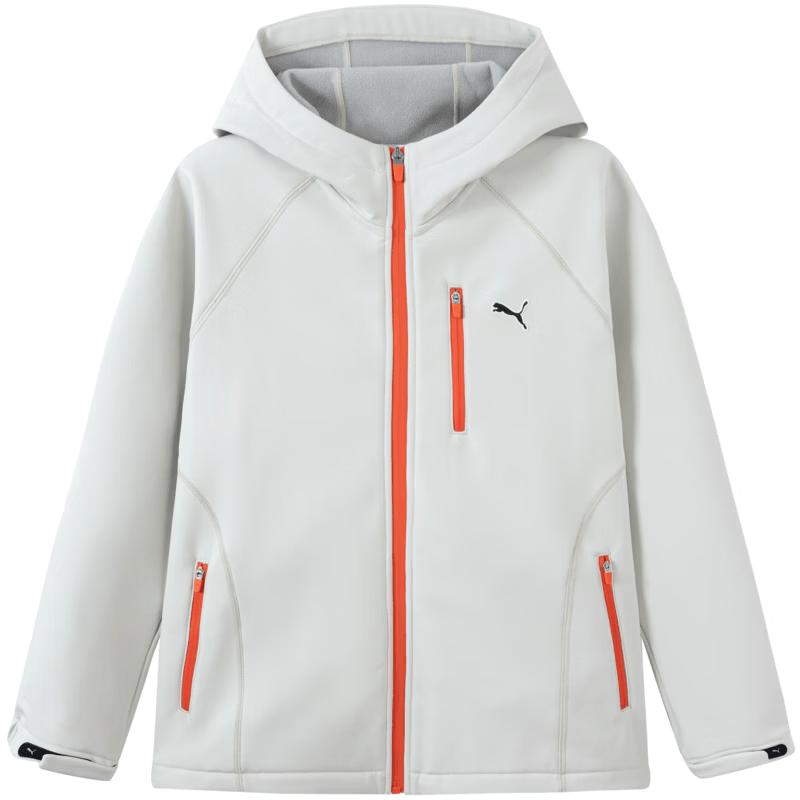 Puma Kids Fleece-Lined Woven Casual Hooded Jacket